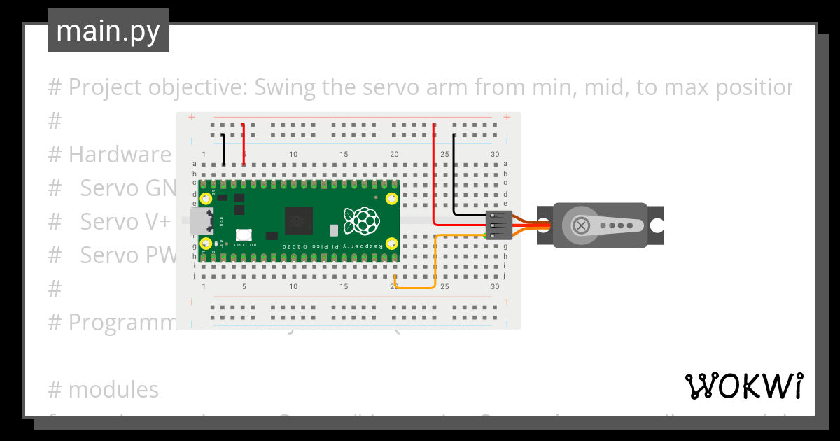 Raspberry Pi Pico Servo Pulse Picozero Wokwi Esp Stm 2065