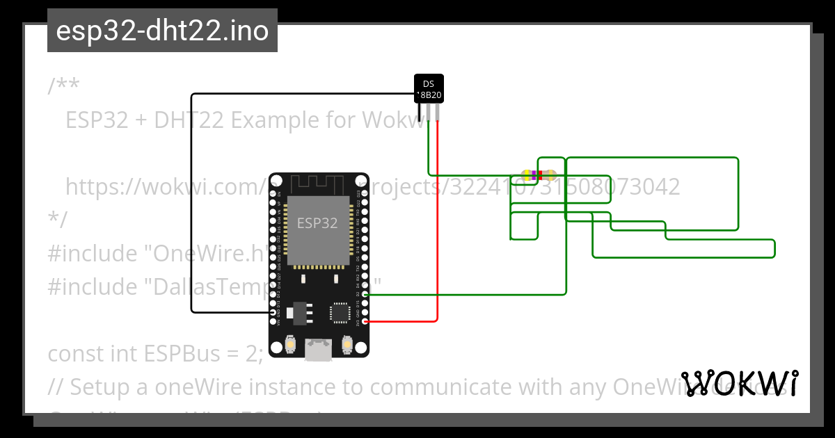 ESP32 temperature Wokwi ESP32, STM32, Arduino Simulator