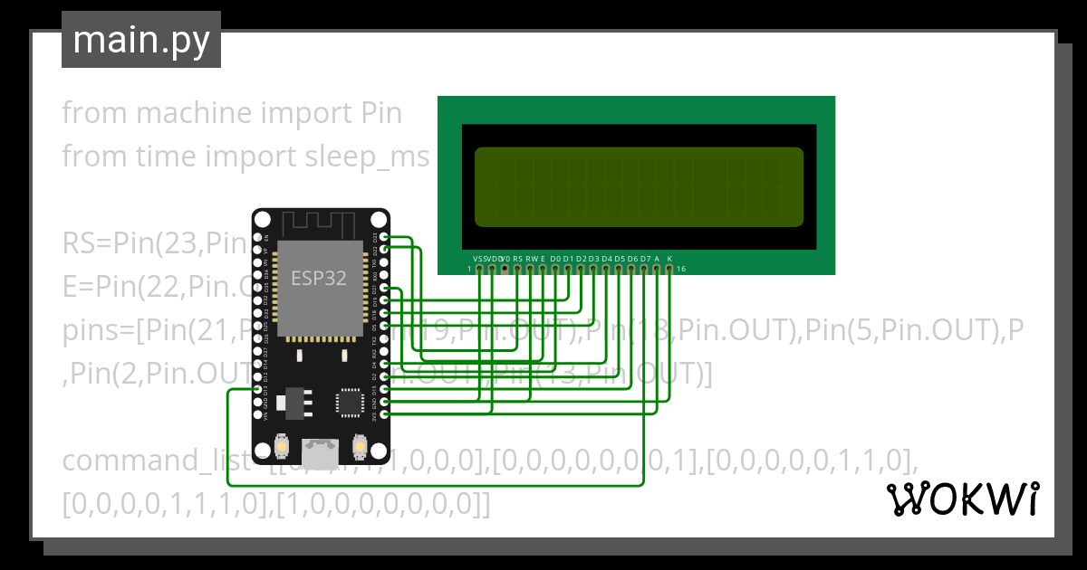 Lcd Python Wokwi Esp Stm Arduino Simulator