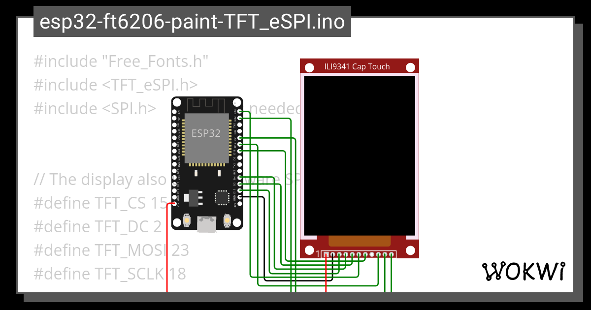 Esp32 Ili9341 Clock Tfto Wokwi Esp32 Stm32 Arduino Simulator 6040