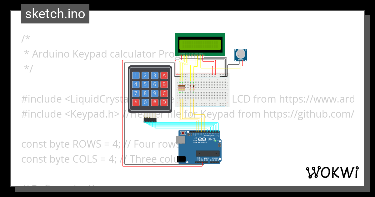 calcu - Wokwi ESP32, STM32, Arduino Simulator