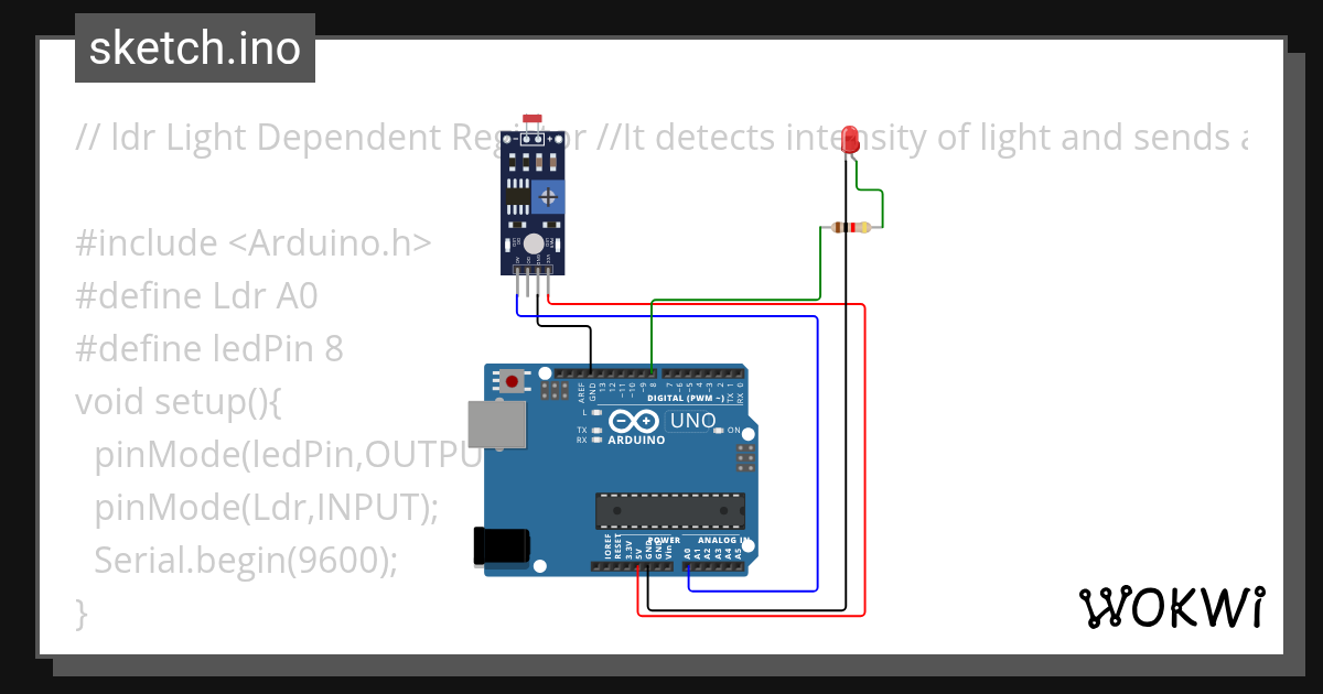 ldr - Wokwi ESP32, STM32, Arduino Simulator