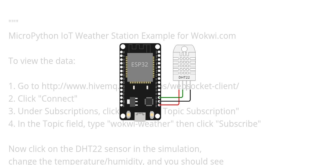 MicroPython MQTT Weather Logger (ESP32) Copy simulation