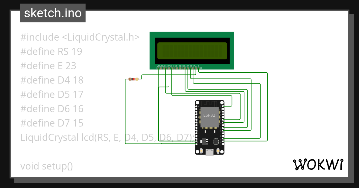 LCD - Wokwi ESP32, STM32, Arduino Simulator