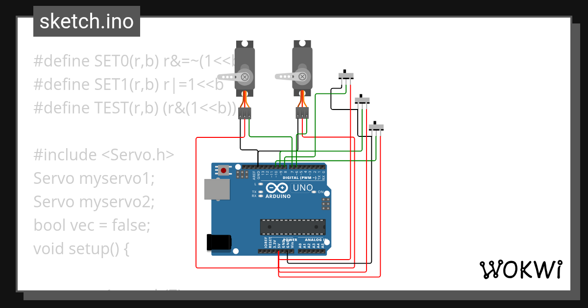 servo interrupt Wokwi ESP32, STM32, Arduino Simulator