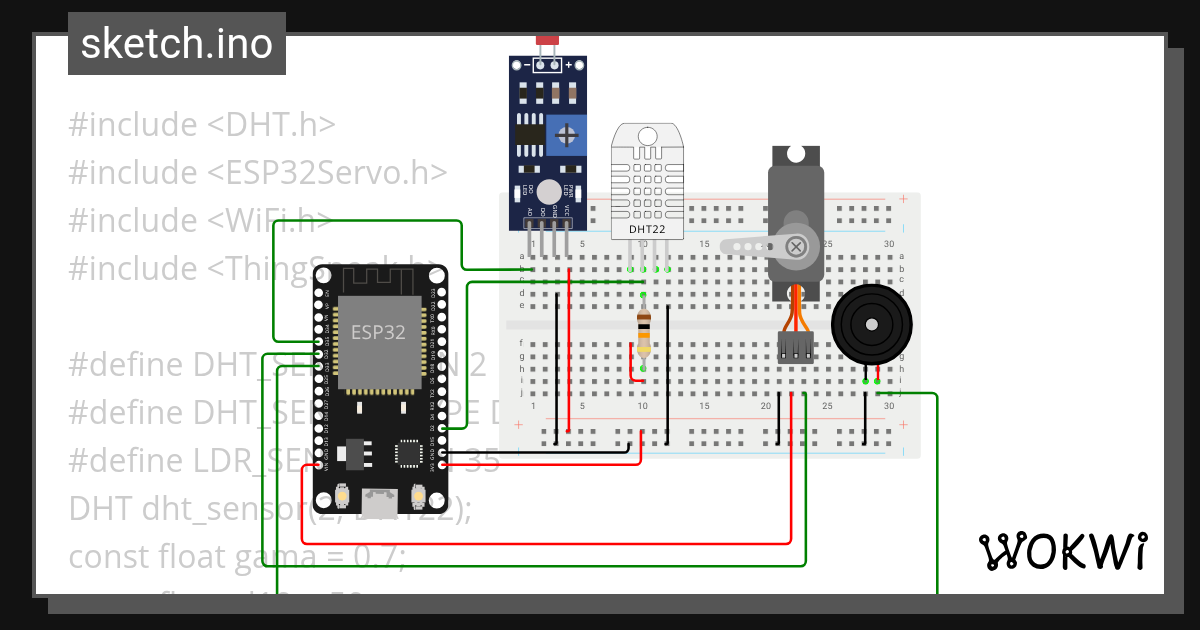 Automatic Window closer/opener - Wokwi ESP32, STM32, Arduino Simulator