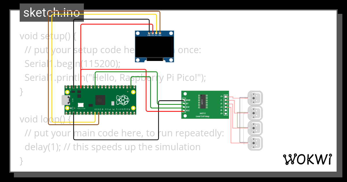 Load Cell Wokwi Esp Stm Arduino Simulator