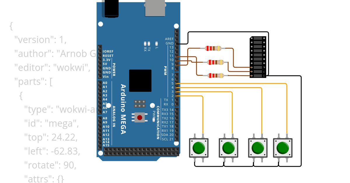  Toggle LED (bar graph) simulation