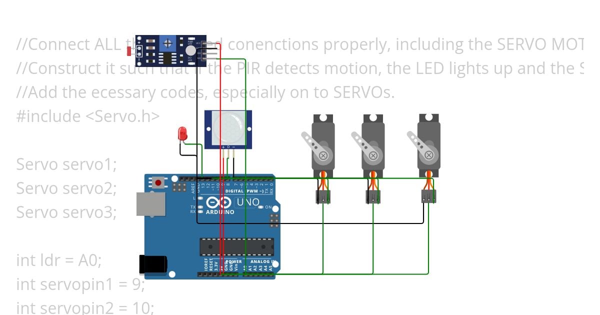 PIR sensor - Activity - 1 Part 2 simulation