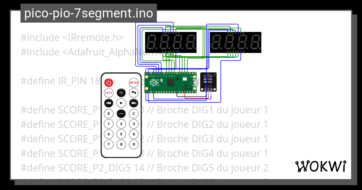 Pico Pio 7segment Ino Wokwi Esp32 Stm32 Arduino Simul 3458