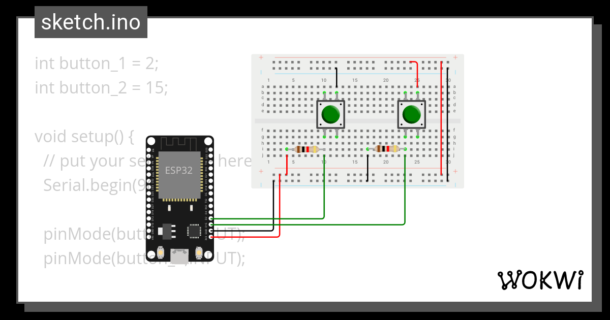 Push button - Wokwi ESP32, STM32, Arduino Simulator