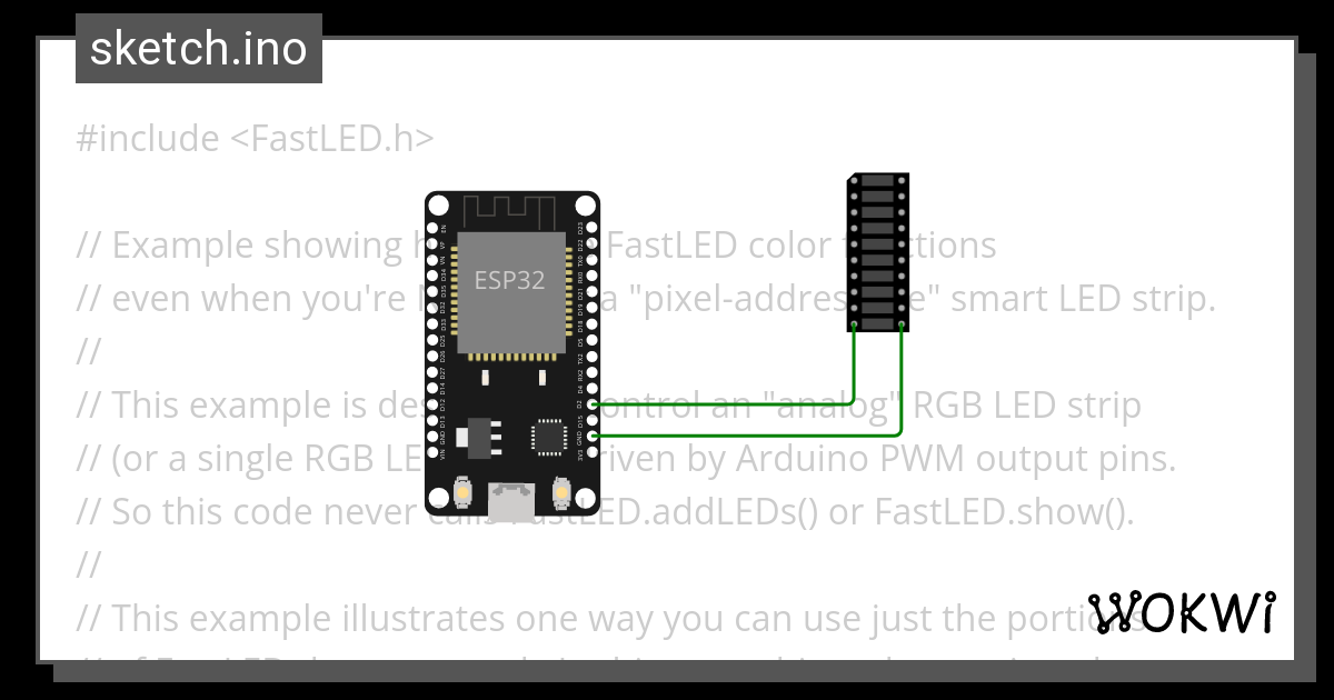 Fastled Analogoutput Wokwi Esp Stm Arduino Simulator