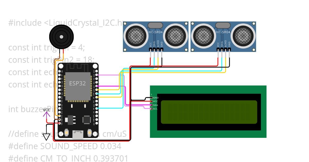 ultrasonic esp32 simulation