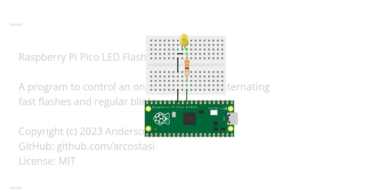 LED Flasher with MicroPython simulation