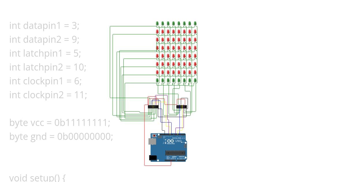 Led matrx simulation