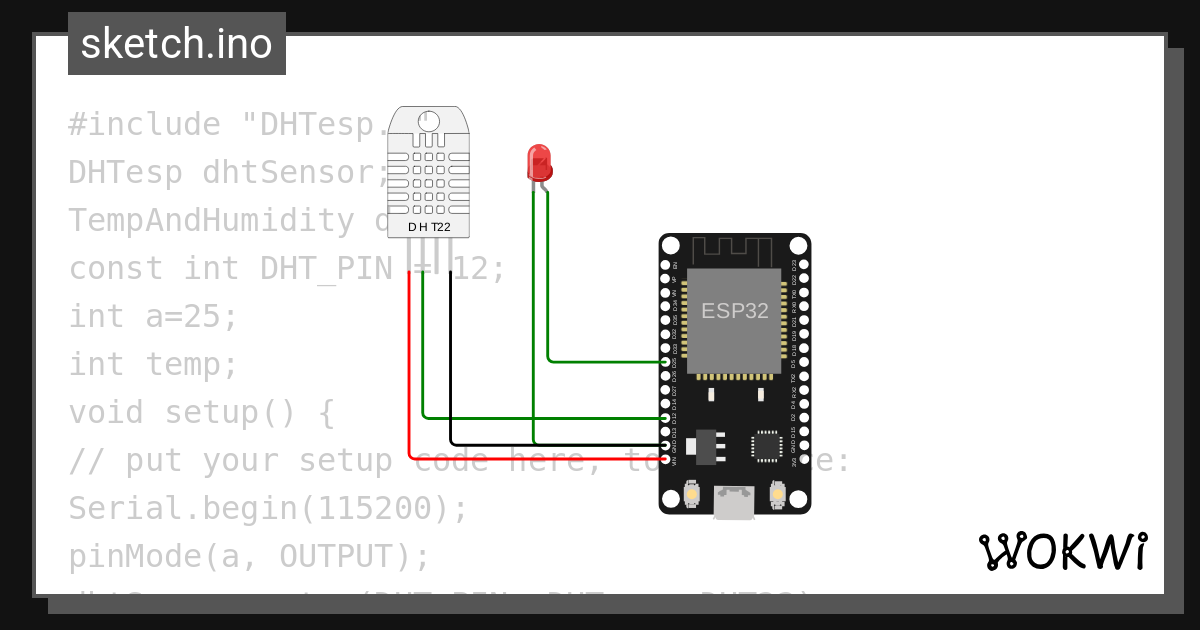 DHT - Wokwi ESP32, STM32, Arduino Simulator