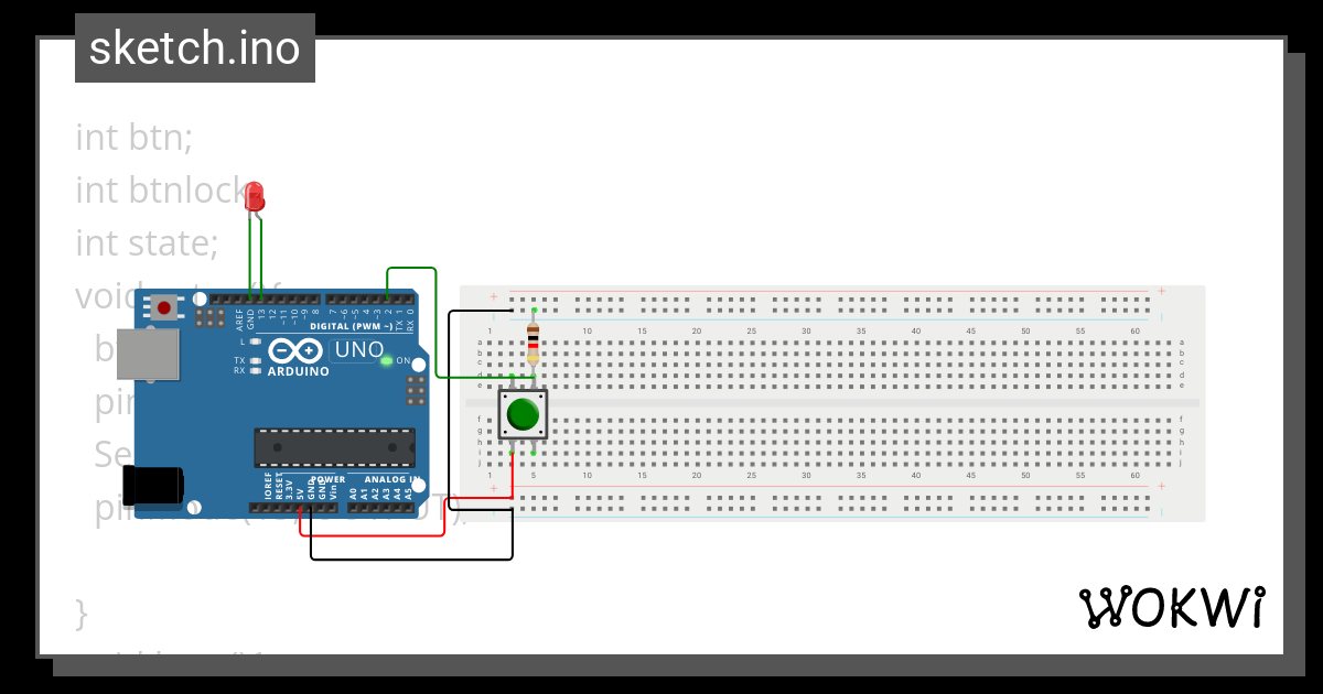 กดปิด กดดับ - Wokwi ESP32, STM32, Arduino Simulator