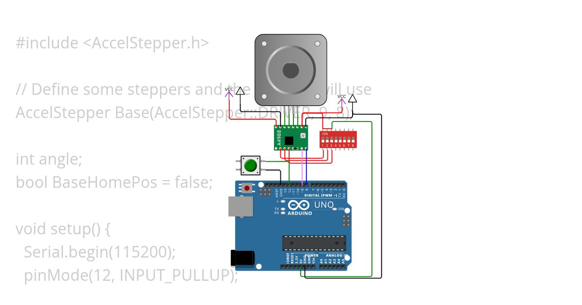 Stepper Motor Basics AccelStepperLib simulation