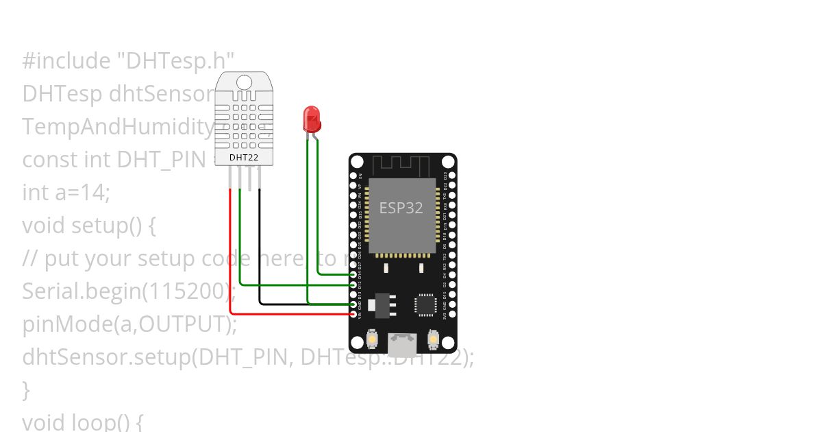 temp sensor with led simulation