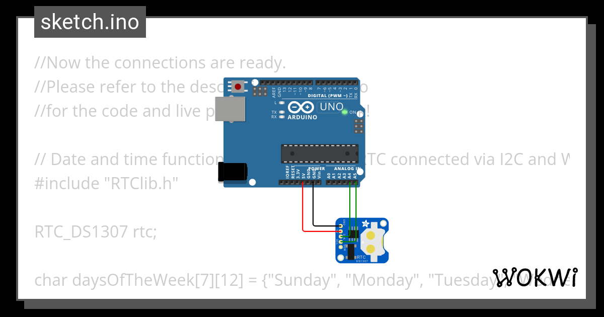 RTC module - Wokwi ESP32, STM32, Arduino Simulator