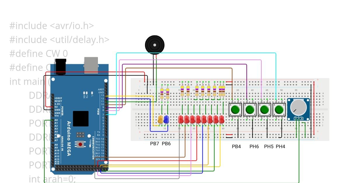 Board  Prak AVR + Shield -2024 simulation