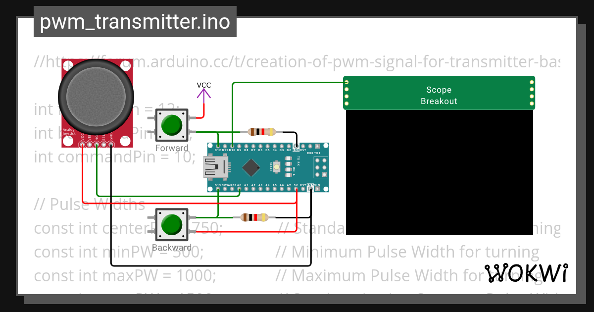 pwm_transmitter.ino Wokwi ESP32, STM32, Arduino Simulator