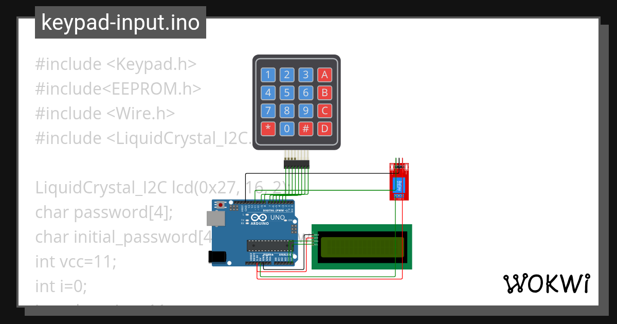 Changeable password test - Wokwi ESP32, STM32, Arduino Simulator