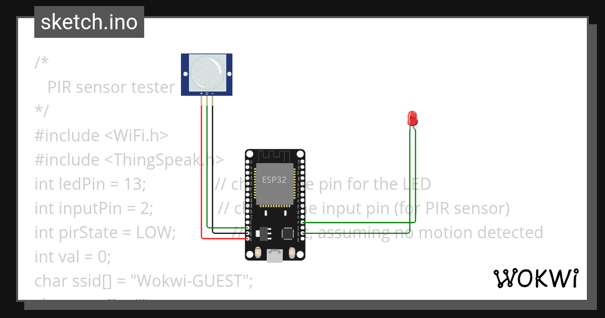 pir - Wokwi ESP32, STM32, Arduino Simulator