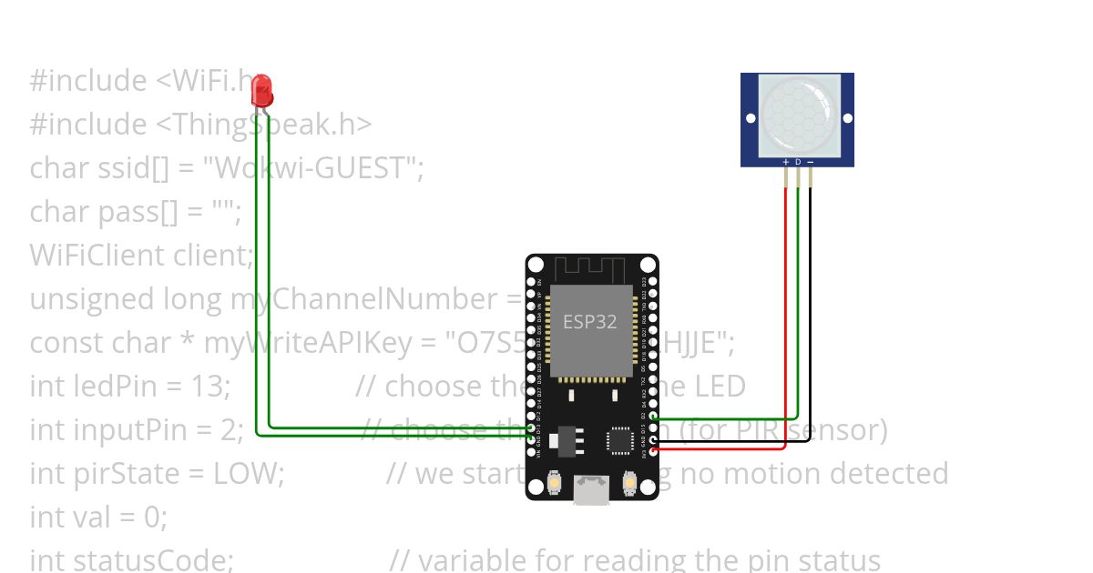 pir sensor simulation