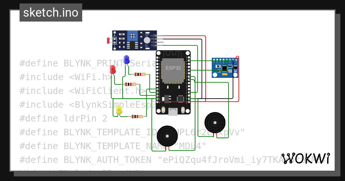 LDR ESP test keg1 - Wokwi ESP32, STM32, Arduino Simulator