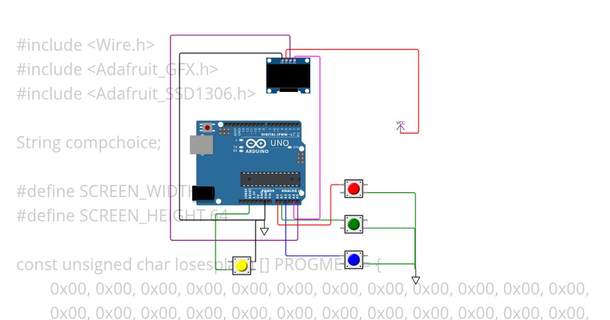 Rock Paper Scissors Game with Arduino UNO simulation