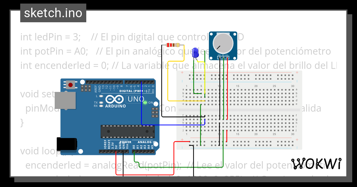 Potenciometro Wokwi Esp Stm Arduino Simulator