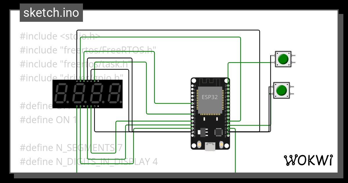 Seven Segment Wokwi Esp32 Stm32 Arduino Simulator 8300