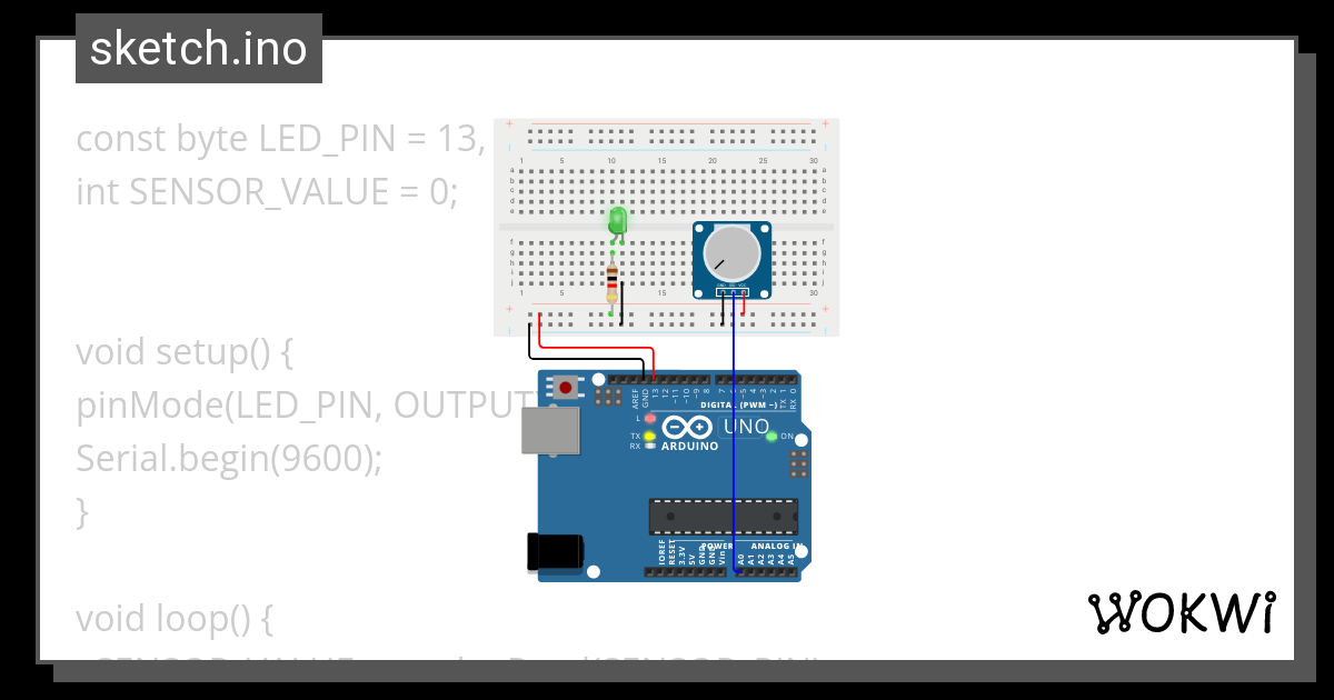 Controlling The Led Blinking With a Potentiometer - Wokwi ESP32, STM32 ...