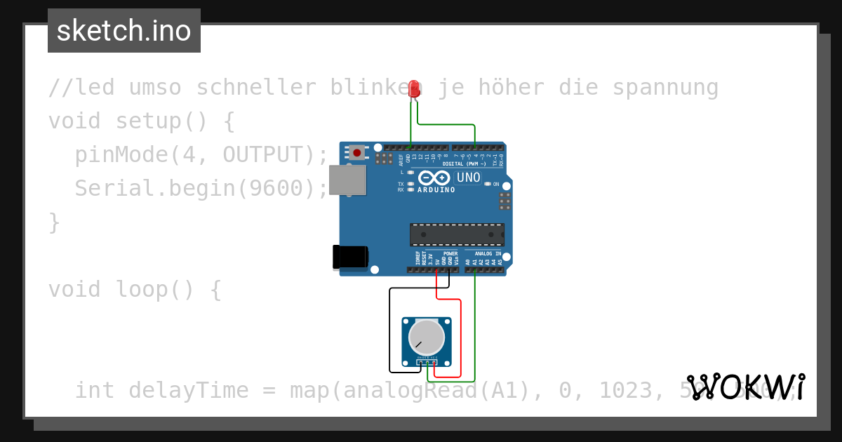 Led umso schneller blinken je h her die spannung wokwi esp32 stm32