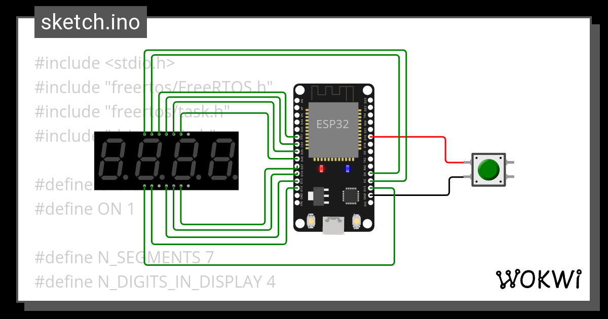 Seven Segment Display Wokwi Esp32 Stm32 Arduino Simulator 6781