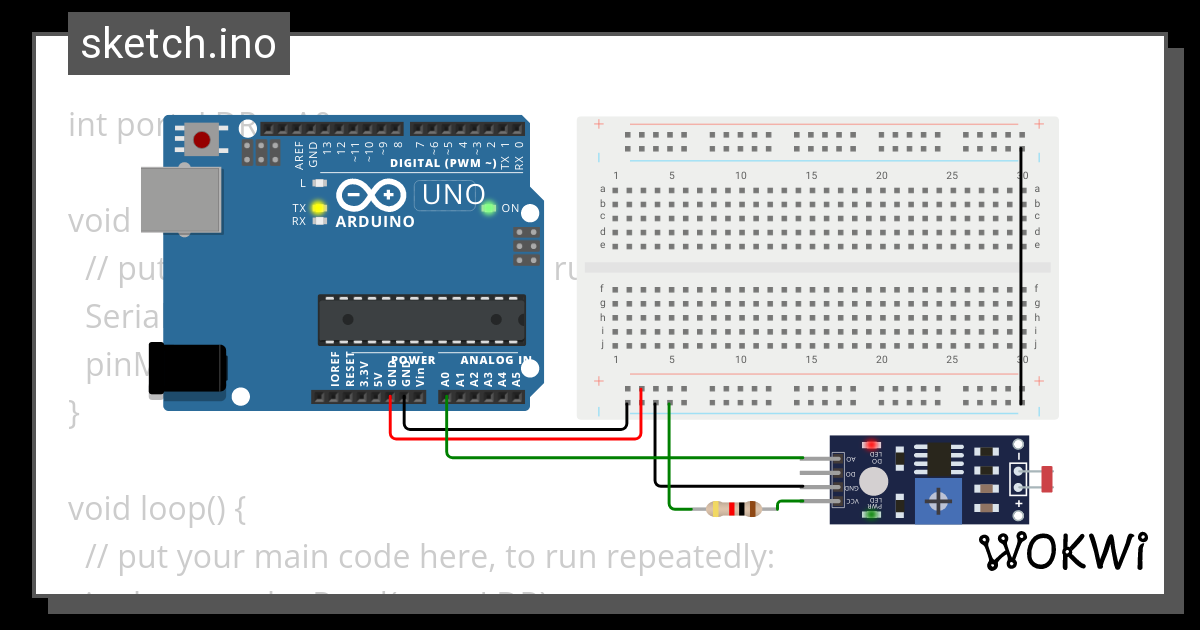 photoresistor - Wokwi ESP32, STM32, Arduino Simulator