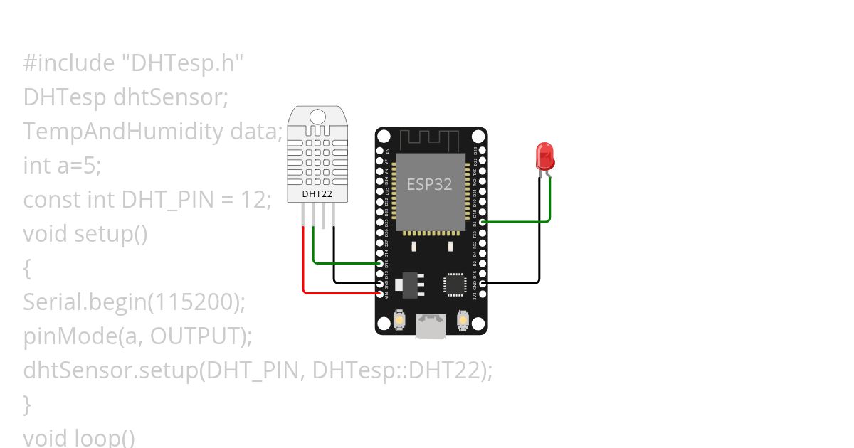 Day2(1):DHT sensor with led simulation