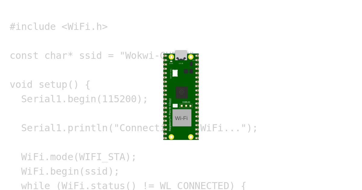 Pico W WiFi Arduino simulation