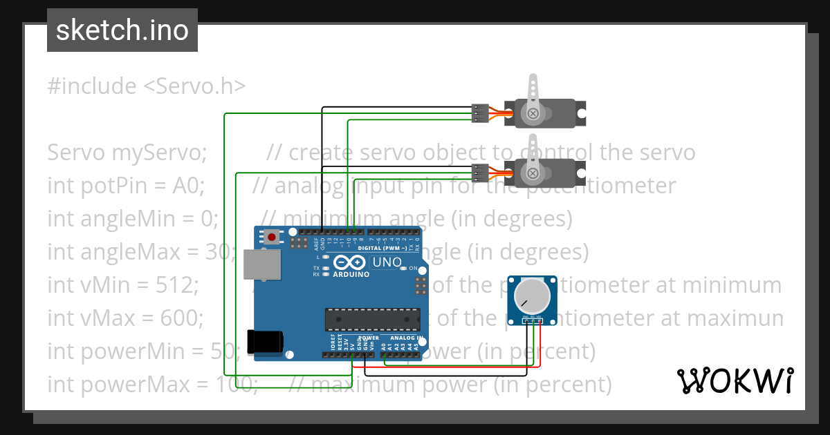 Servo map test - Wokwi ESP32, STM32, Arduino Simulator