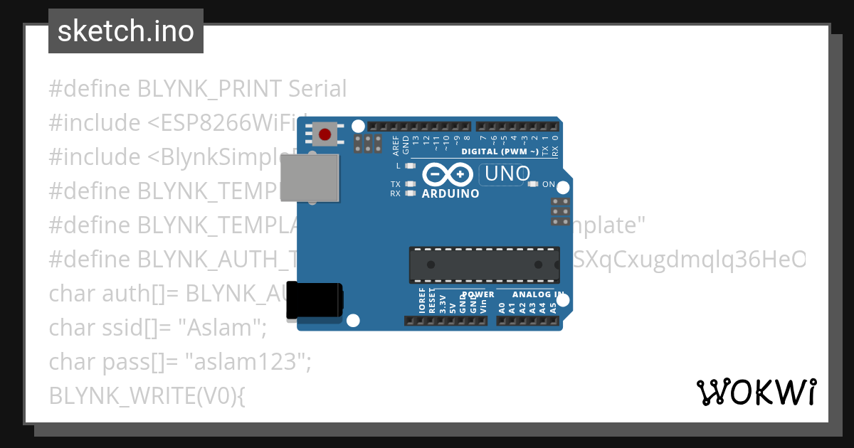 BLYNK CODE Wokwi ESP32, STM32, Arduino Simulator