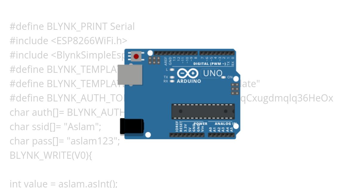 BLYNK CODE simulation