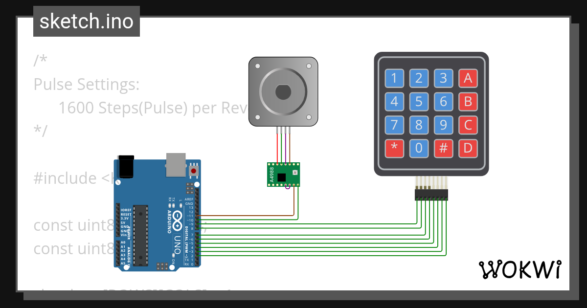 Arduino Stepper Motor Control Using Keypad - Wokwi Arduino and ESP32 ...