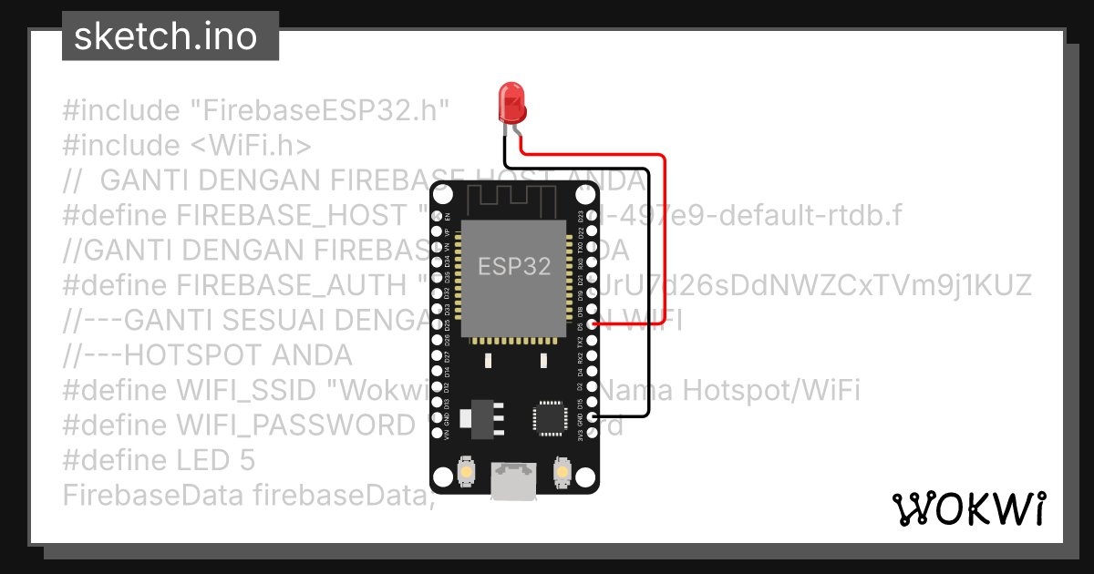 Control 1 led wokwi esp32 stm32 arduino simulator