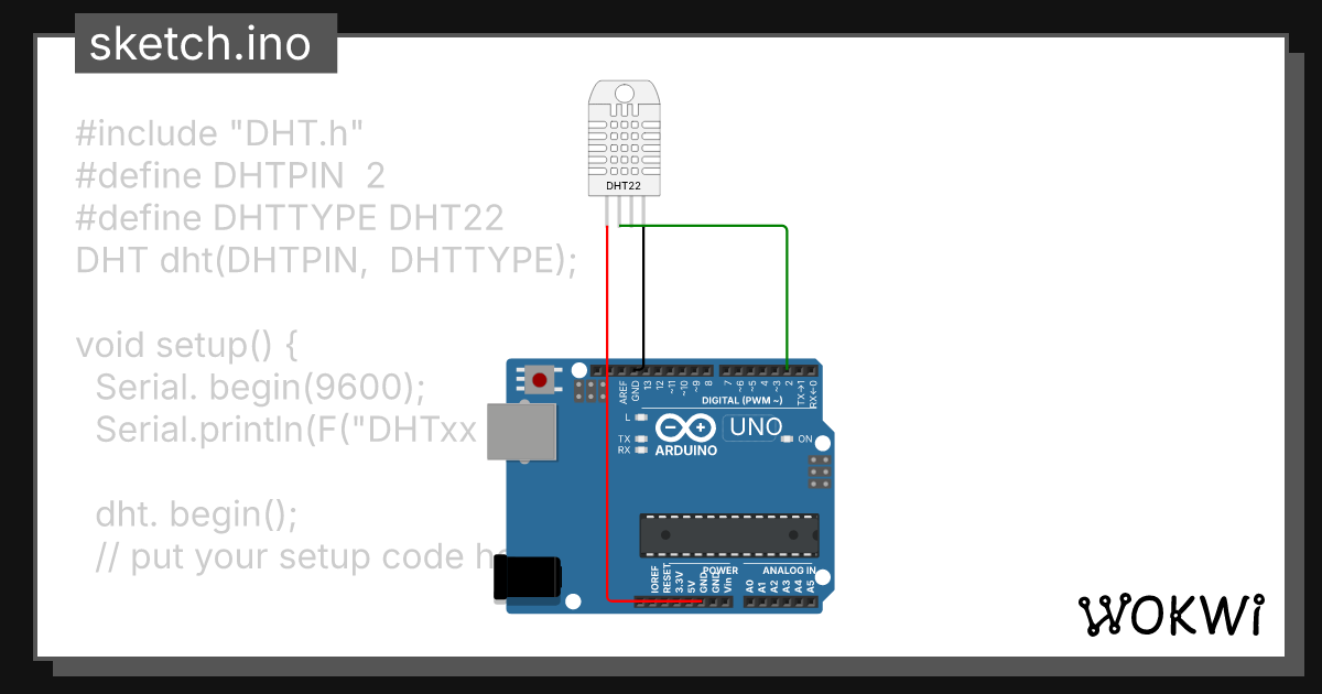 Dht22 - Wokwi ESP32, STM32, Arduino Simulator