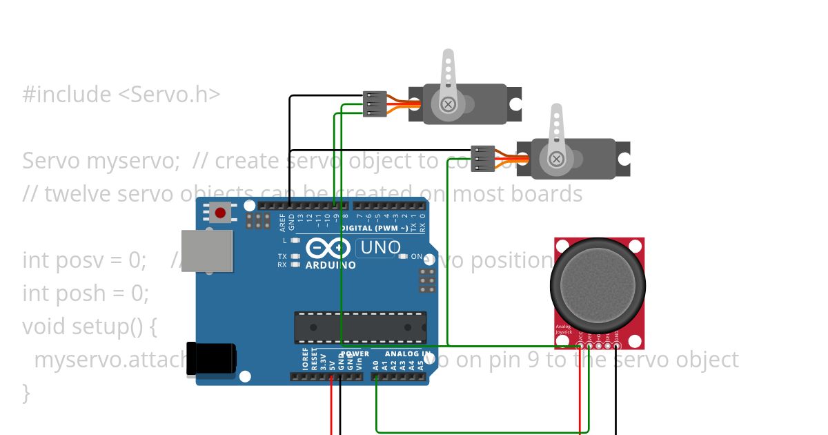 Two servo simulation
