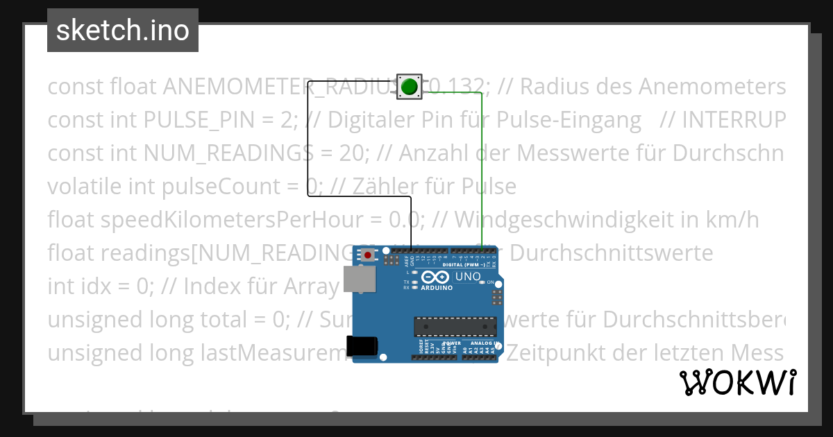 anemometer Wokwi ESP32, STM32, Arduino Simulator