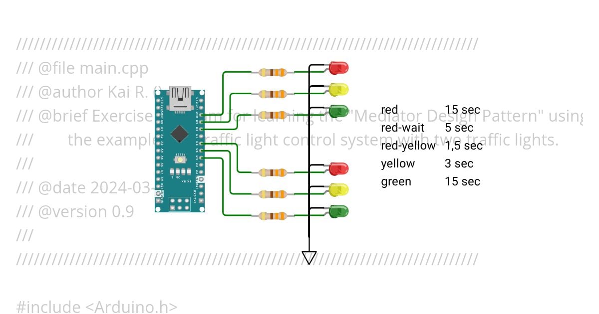 Two Traffic lights  simulation