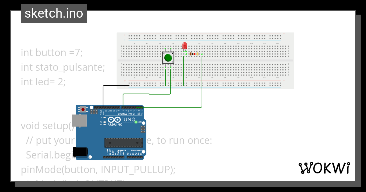 Accensione_pulsante - Wokwi ESP32, STM32, Arduino Simulator