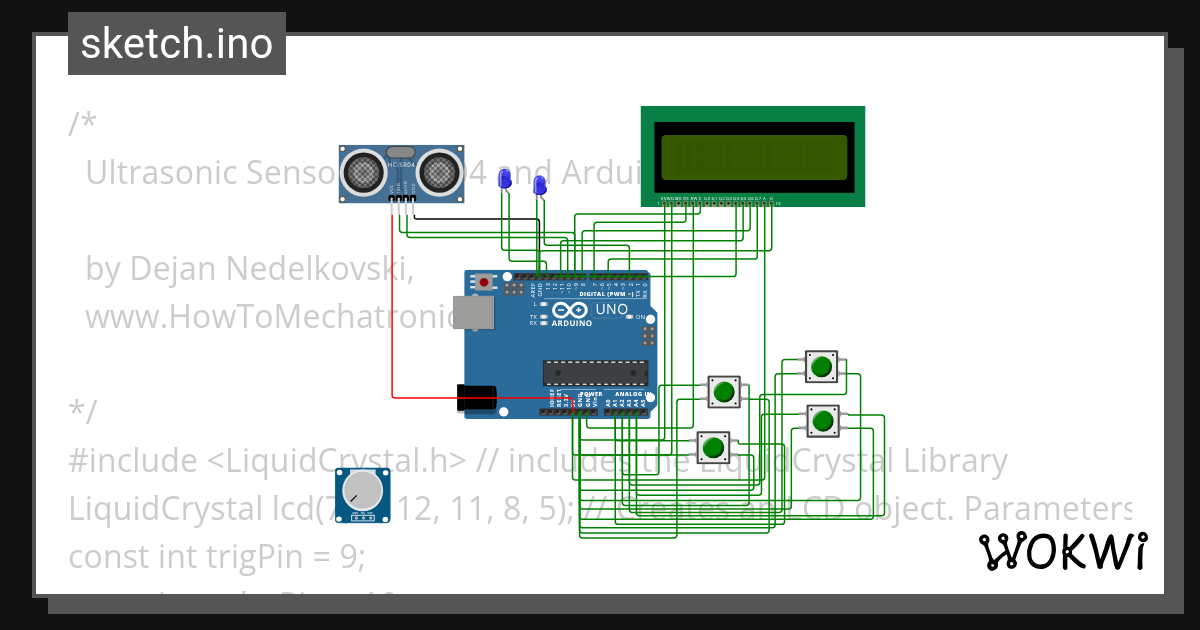 adaptive cruise control Wokwi ESP32, STM32, Arduino Simulator